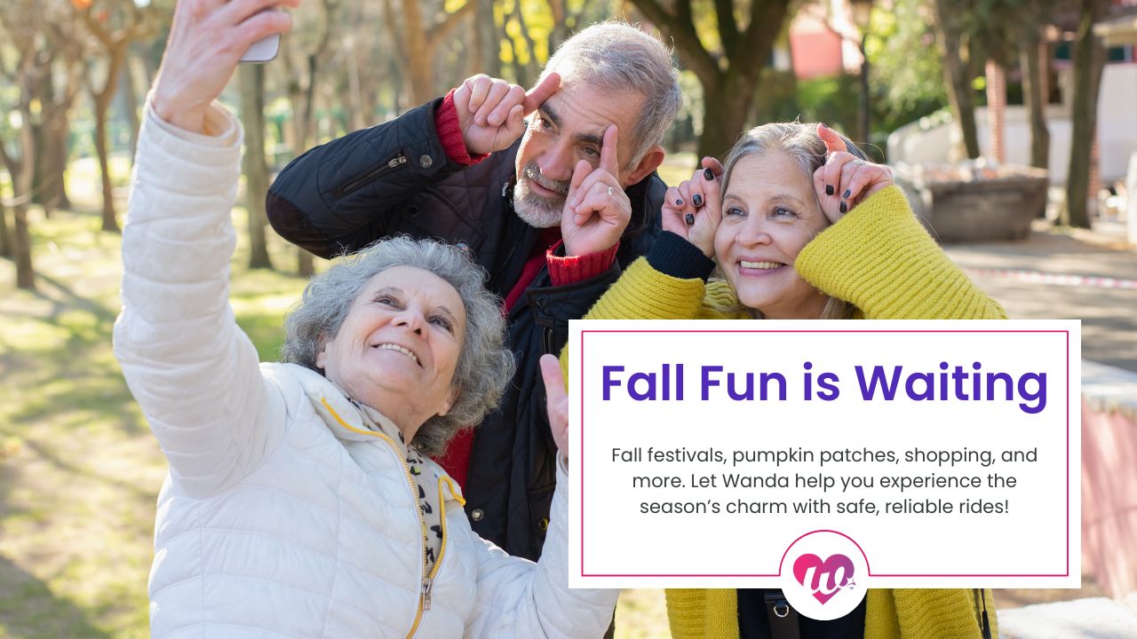 Discover accessible fall activities for seniors. Learn how Wanda’s safe, reliable transportation makes outings stress-free.